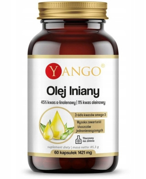  Olej Lniany, 60 kaps. - Yango