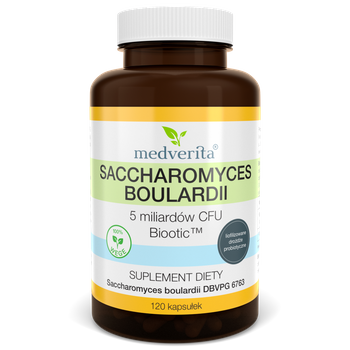 Saccharomyces Boulardii Biootic™ 5 miliardów CFU, 120 kaps. vege - Medverita