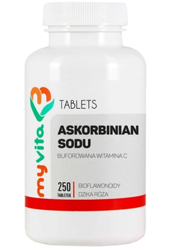 Askorbinian Sodu, buforowana Witamina C, 250 tabl. - MyVita