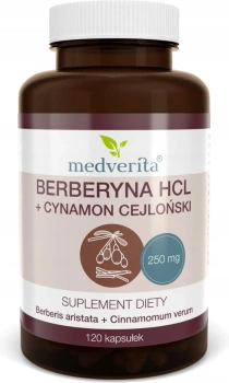Berberyna HCL + Cynamon, 120 kaps. - Medverita