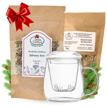 Zestaw Herbatka ziołowa ,,Zdrowy Sen" + kubek z zaparzaczem + 20 g ziół GRATIS