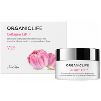 Botaniczny krem przeciwzmarszczkowy na noc - collagen lift, 50 g - Organic Life