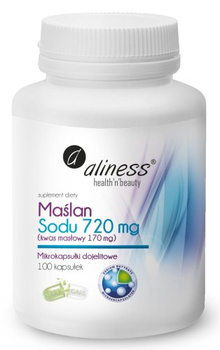Maślan Sodu 720 mg, 100 kaps. vege - Aliness