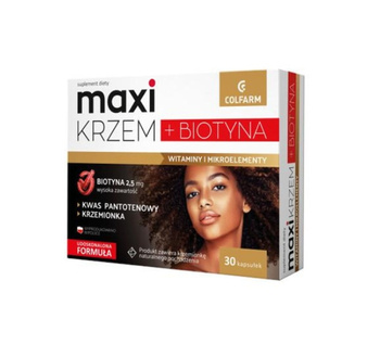Maxi Krzem + Biotyna, 30 kaps. - Colfarm