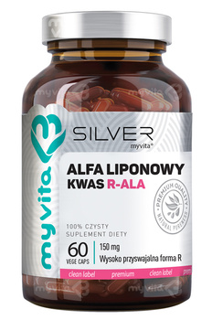 Silver Pure, Alfa Liponowy Kwas R-ALA 150 mg, 60 kaps. vege - MyVita 