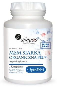 MSM Siarka Organiczna Plus, 180 tabl. vege - Aliness
