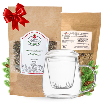 Zestaw Herbatka ziołowa ,,Alu-Detox" + kubek z zaparzaczem + 20 g ziół GRATIS