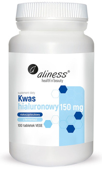 Kwas Hialuronowy 150 mg, 100 tabl. vege - Aliness
