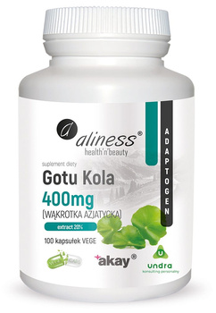 Gotu Kola 400 mg, 100 kaps. vege - Aliness