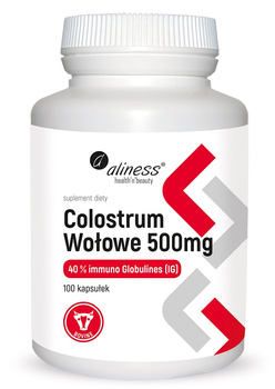 Colostrum Wołowe 500 mg, 100 kaps. - Aliness