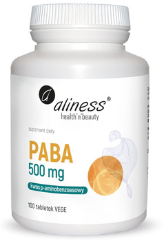 PABA 500 mg, 100 tabl. vege - Aliness