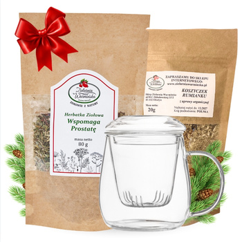 Zestaw Herbatka ziołowa ,,Wspomaga Prostatę" + kubek z zaparzaczem + 20 g ziół GRATIS