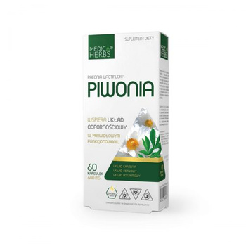 Piwonia 600 mg, 60 kaps. - Medica Herbs