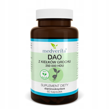 Diaminooksydaza (DAO) z kiełków grochu, 60 kaps. - Medverita