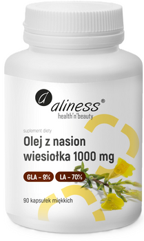 Olej z Nasion Wiesiołka 1000 mg, 90 kaps. - Aliness