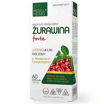 MEDICA HERBS Żurawina FORTE UKŁAD MOCZOWY, SERCE