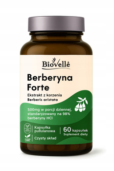 Berberyna Forte z Chromem 500 mg, 60 kaps. vege - Biovelle