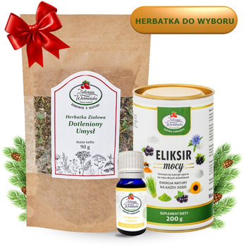 Zestaw ,,Dla Studenta" z herbatką, Eliksirem Mocy i olejkiem eterycznym ,,Cytrusowa Energia''