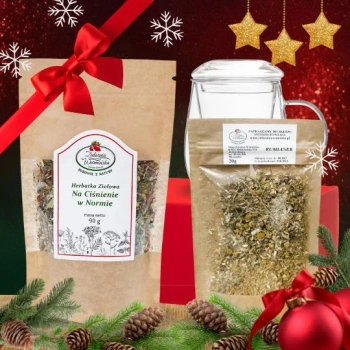 Zestaw Herbatka ziołowa ,,Na Ciśnienie w Normie" + kubek z zaparzaczem + 20 g ziół GRATIS