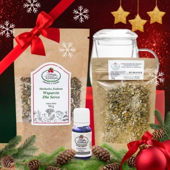 Zestaw Herbatka ziołowa ,,Wsparcie Dla Serca" + kubek z zaparzaczem + olejek ,,Zdrowa Zima'' 10 ml + 20 g ziół GRATIS