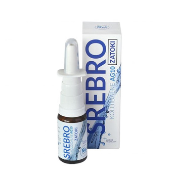 Srebro koloidalne AG10 Zatoki, spray, 15 ml