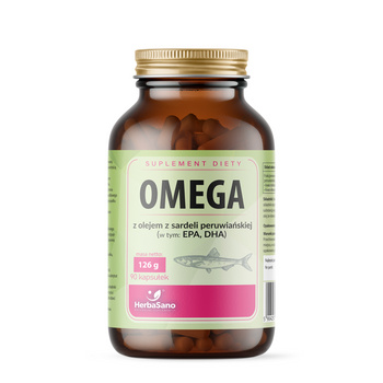 OMEGA 3 z olejem z sardeli peruwiańskiej, 90 kaps. - Herbasano