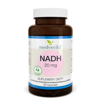 NADH 20 mg, 60 kaps. vege - Medverita 