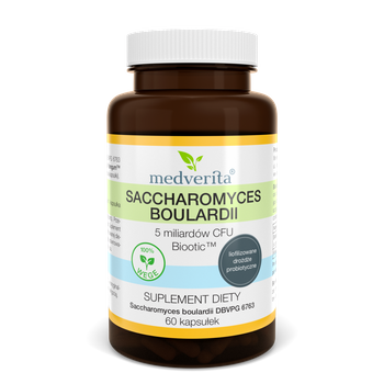 Saccharomyces Boulardii Biootic™ 5 miliardów CFU, 60 kaps. vege - Medverita