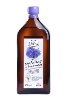 Olej lniany do diety dr Budwig 500 ml