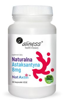 Naturalna Astaksantyna 8 mg, 60 kaps. vege - Aliness