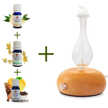 Dyfuzor + 3 olejki - cytrynowy, cubeba i ,,Zdrowa Zima” 10 ml GRATIS