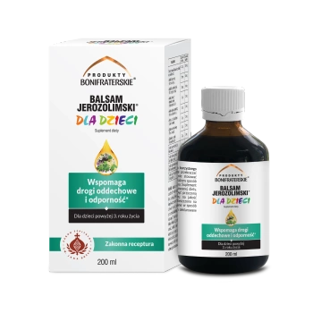 Balsam Jerozolimski na Gardło, dla Dzieci, 200 ml - Produkty Bonifraterskie