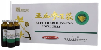 Eleuthero Ginseng Royall Jelly, ampułki 10 x 10 ml - Meridian 