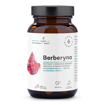 Berberyna 490 mg, Aura Herbals Berberis aristata, kapsułki 60 szt.