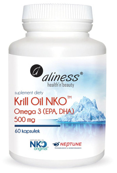 Krill Oil NKO Omega 3 z Astaksantyną 60 kaps. Aliness