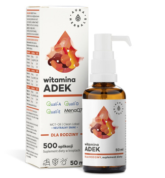 Witamina ADEK dla rodziny, MCT, 50 ml - Aura Herbals