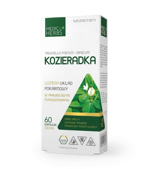 Kozieradka 520 mg, 60 kaps. - Medica Herbs
