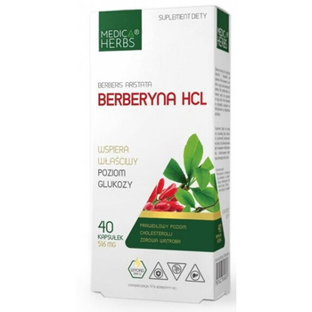Medica Herbs Berberyna HCL CUKRZYCA, WĄTROBA