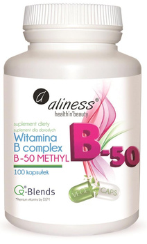 Aliness Witamina B Complex B-50 Methyl - 100 kapsułek - suplement diety